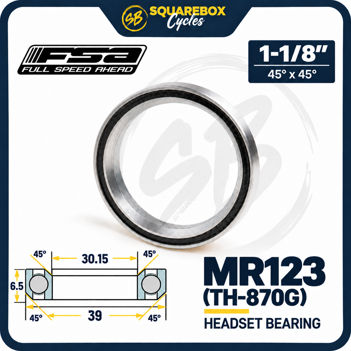 FSA Headset Bearing MR123 (TH-870G)