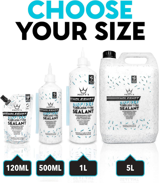 Peaty's Holeshot BioFibre Tubeless Sealant