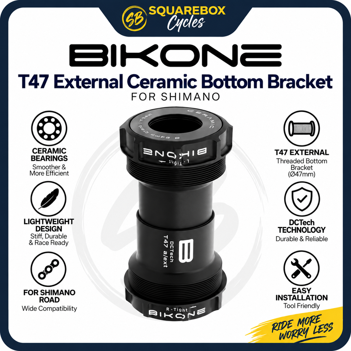 Bikone T47 External Ceramic Shimano Bottom Bracket