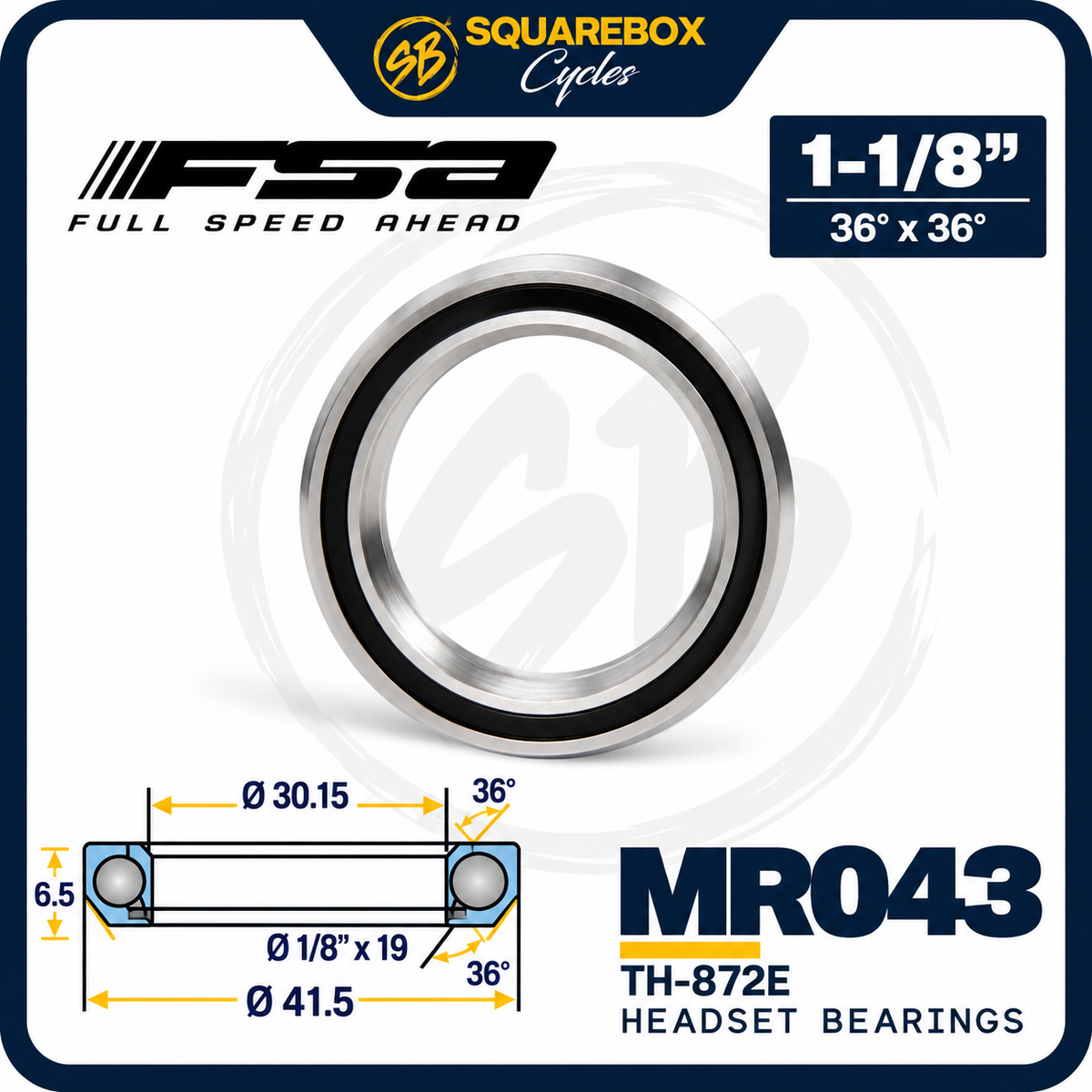 FSA Headset Bearing MR043 (TH-872E)