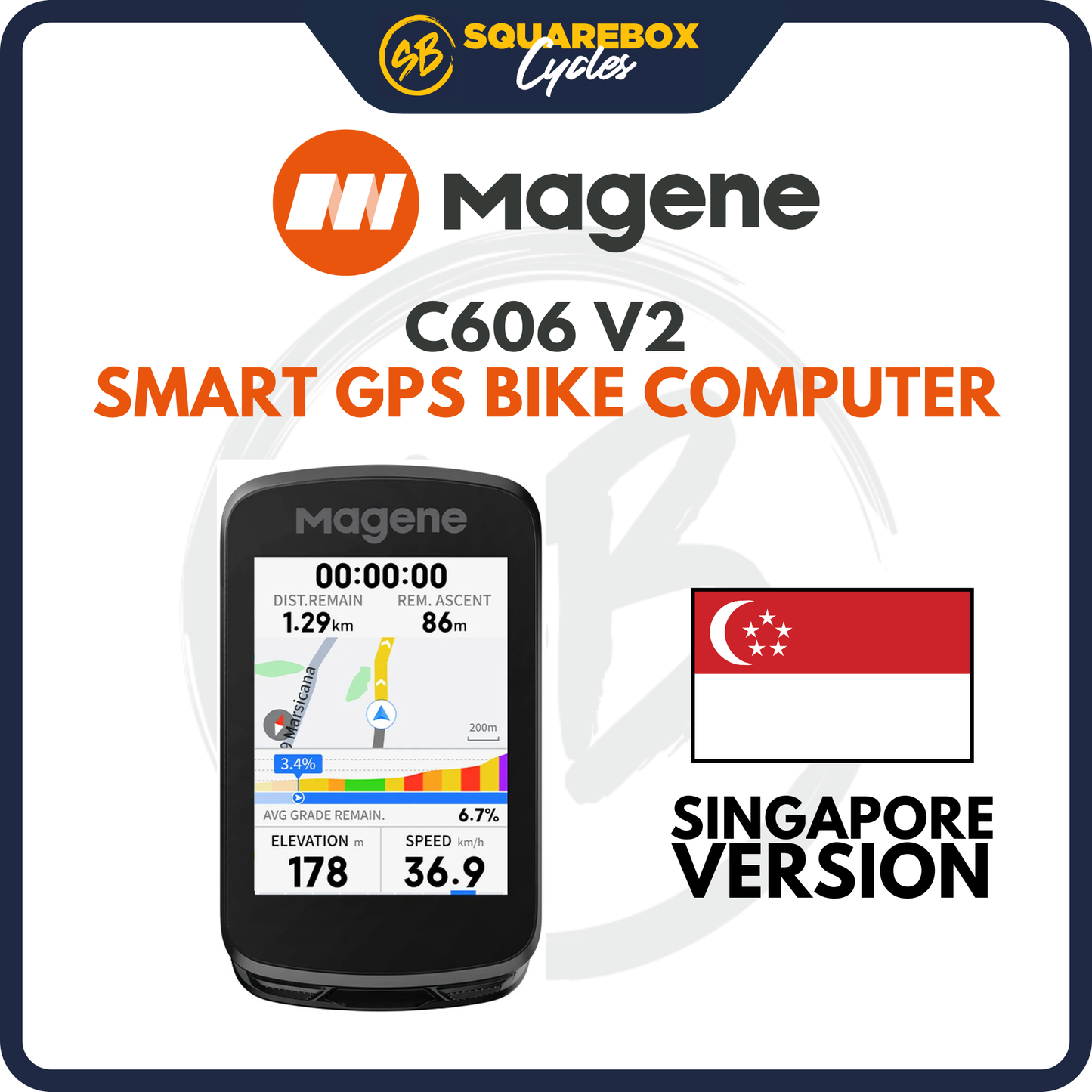 MAGENE C606 V2 Smart GPS Bike Computer