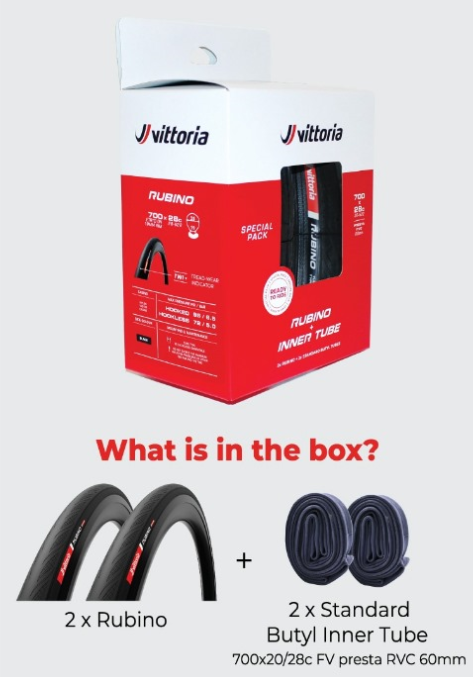 VITTORIA Rubino V Twinpack with 60mm tubes