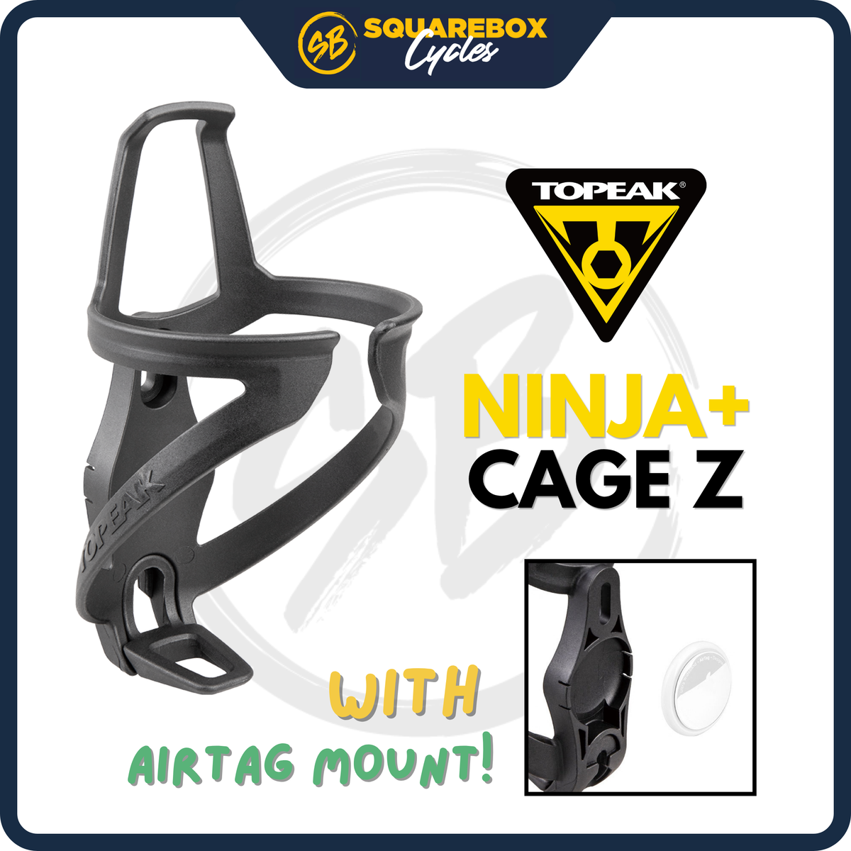 Topeak Ninja+ Cage Z Bottle Cage (AirTag Mount)