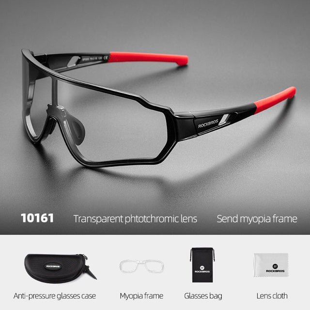 ROCKBROS Cycling Glasses Men Women Photochromic Outdoor Sport Hiking Eyewear Inner Frame Bicycle Glasses -10161