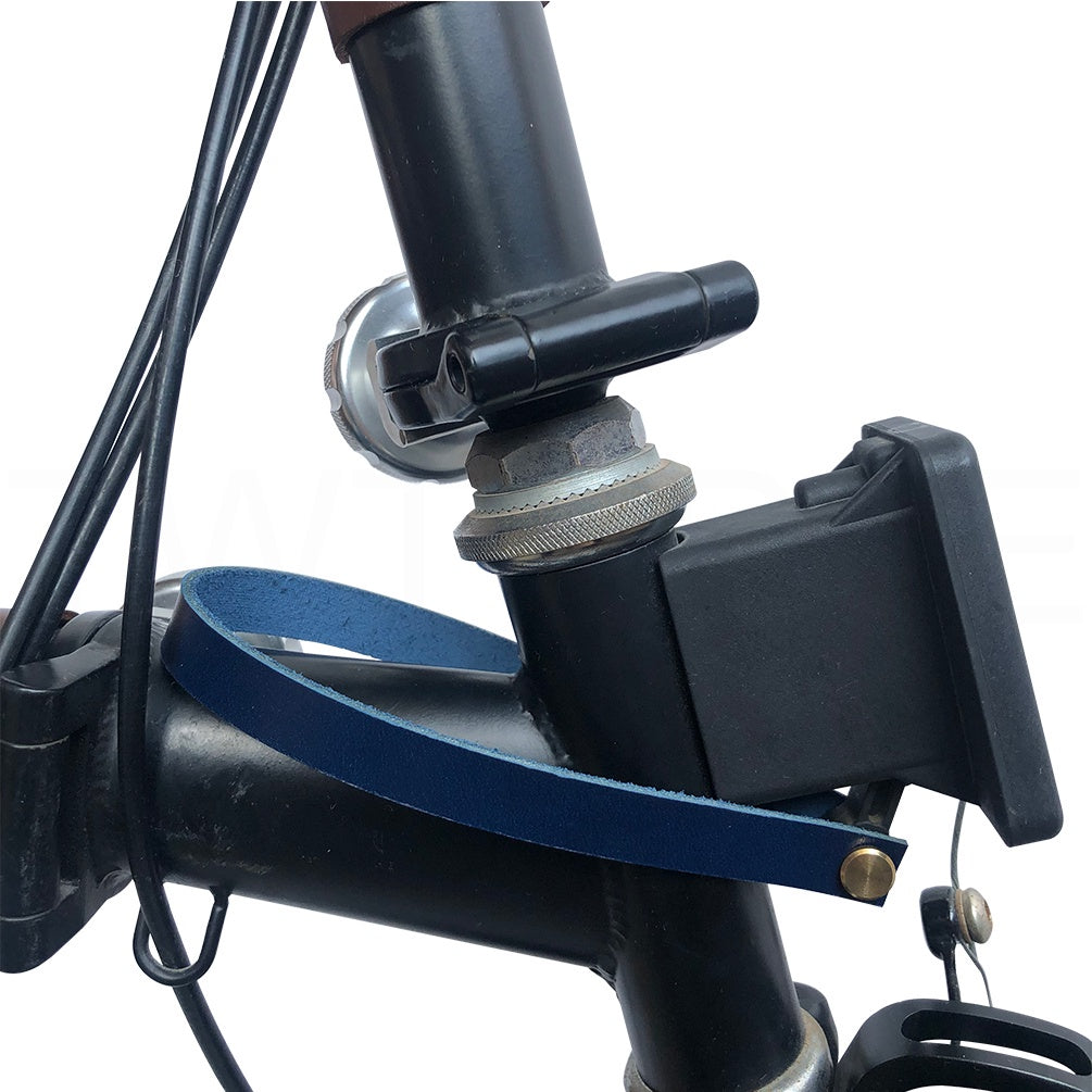 Handmade Italian Cowhide Leather Bike Frame Stem Protector Cover Compatible With trifold Folding Bicycle