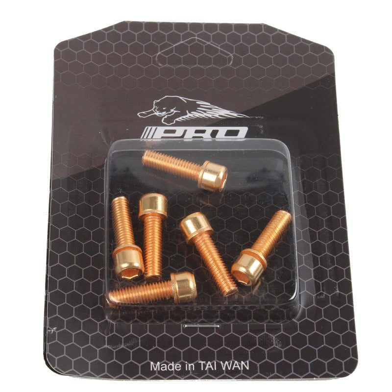 IIIPro Bicycle Stem Bolts 6pcs M5 18mm Steel Bolts 5mm 18mm