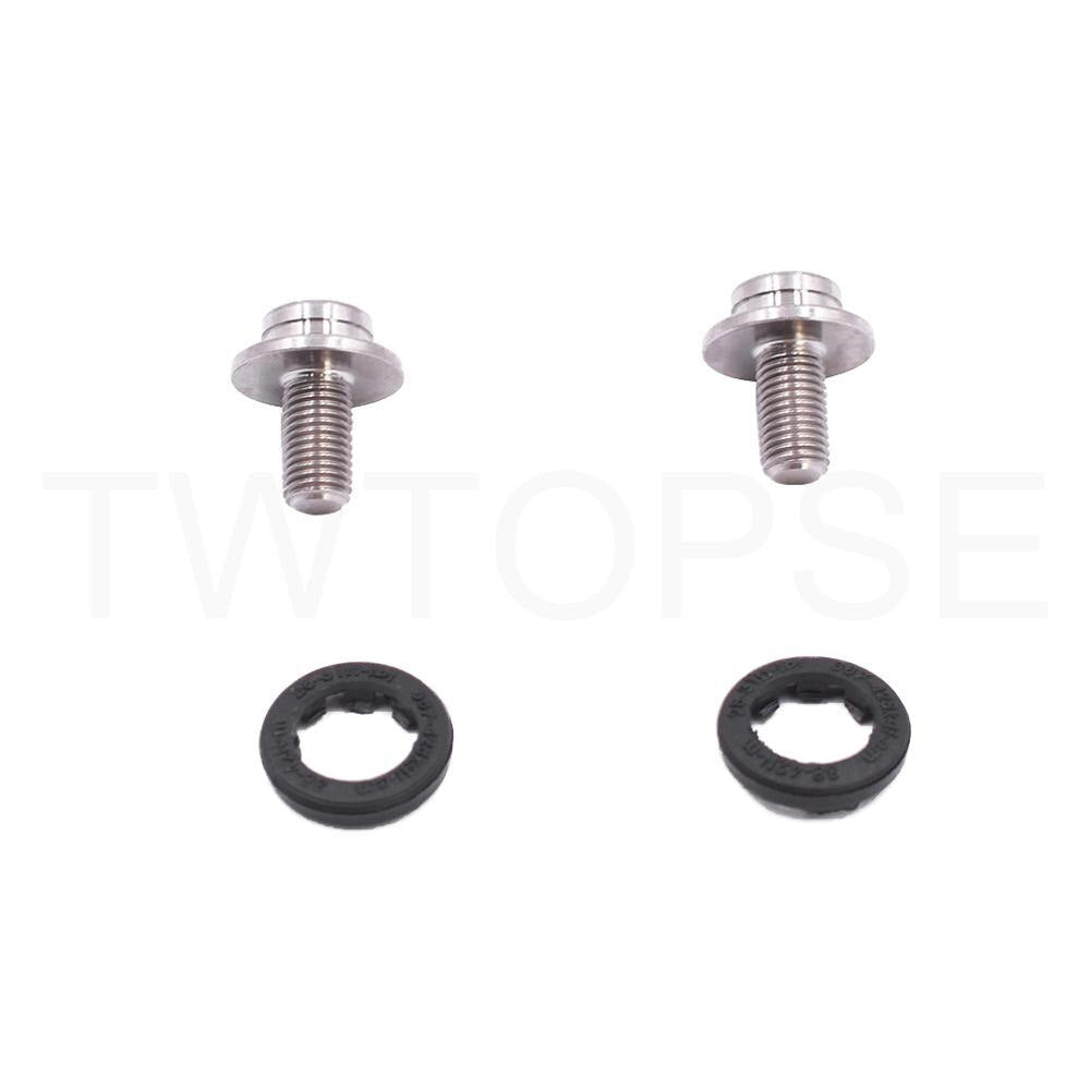 TWTOPSE Titanium Bike Bottom Brackets Bolts For Brompton Folding Bicycle Hub Axis Screw Set 15g With Dust-proof Cover