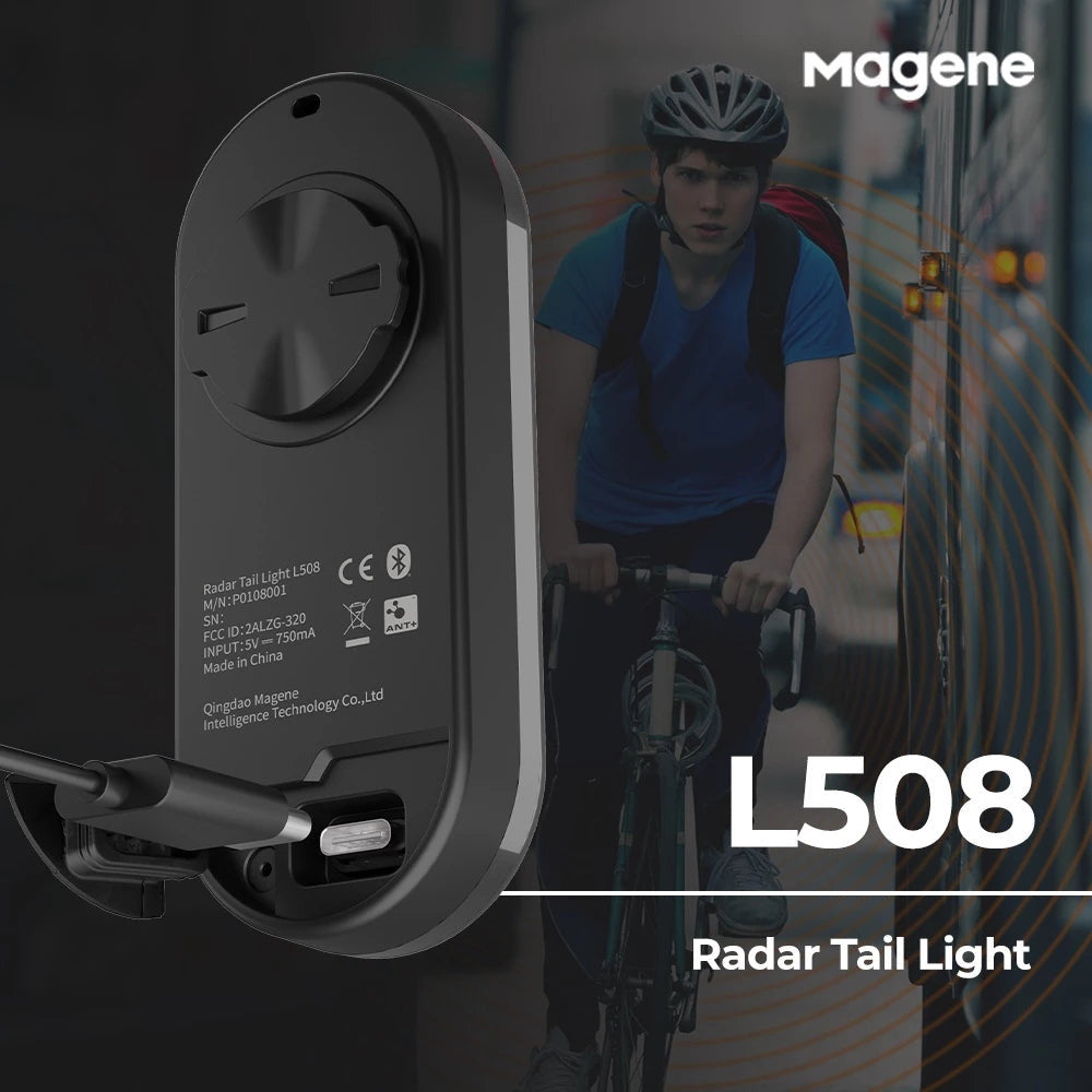 Magene L508 bike Radar Tail Light Bicycle Smart Rear Lighting Waterproof Brake Sensor Warning Lamp