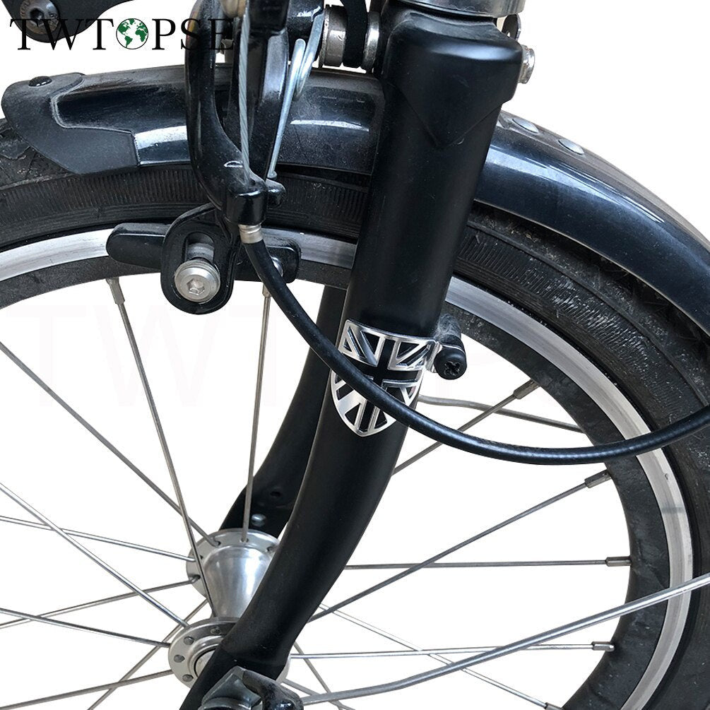 TWTOPSE Bicycle Brake Shift Cable Baffle Plate For Brompton Folding Bike 3SIXTY Alloy Protection Front Fork Protector