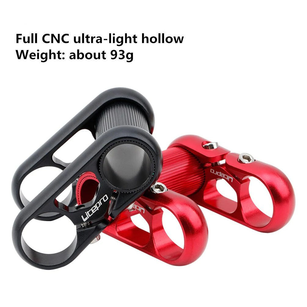 Litepro Folding Bike Hollow Double Stem Horizontal Handlebar 25.4mm Aluminum Alloy Bicycle Parts
