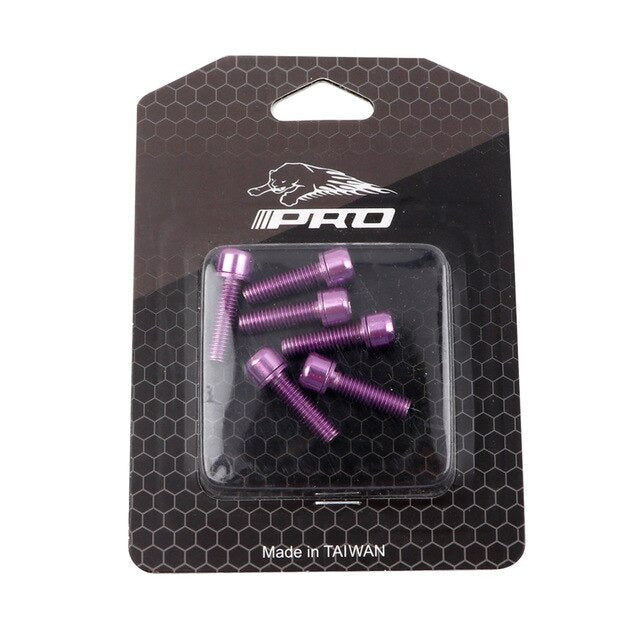 IIIPro Bicycle Stem Bolts 6pcs M5 18mm Steel Bolts 5mm 18mm