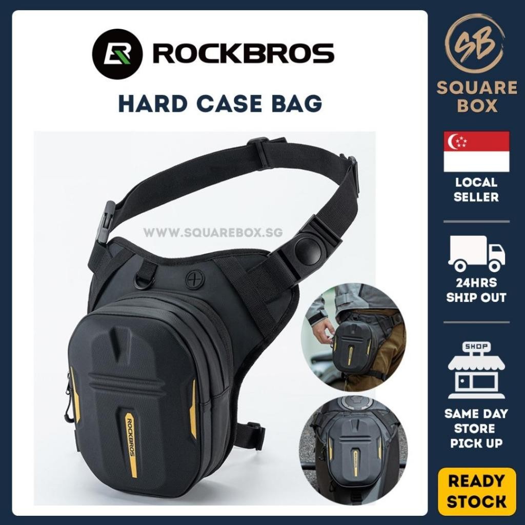 ROCKBROS Hard Shell Drop Leg Bag Motorcycle Waist Pack Magnetic Motorcycle Tank Bag Thigh Bags for Men Women