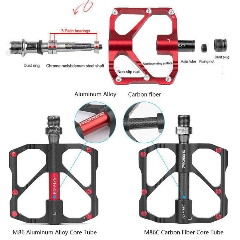 Promend Pedal Carbon Fiber M86C R87C Folding Bicycle MTB Bike Foldie Aluminum