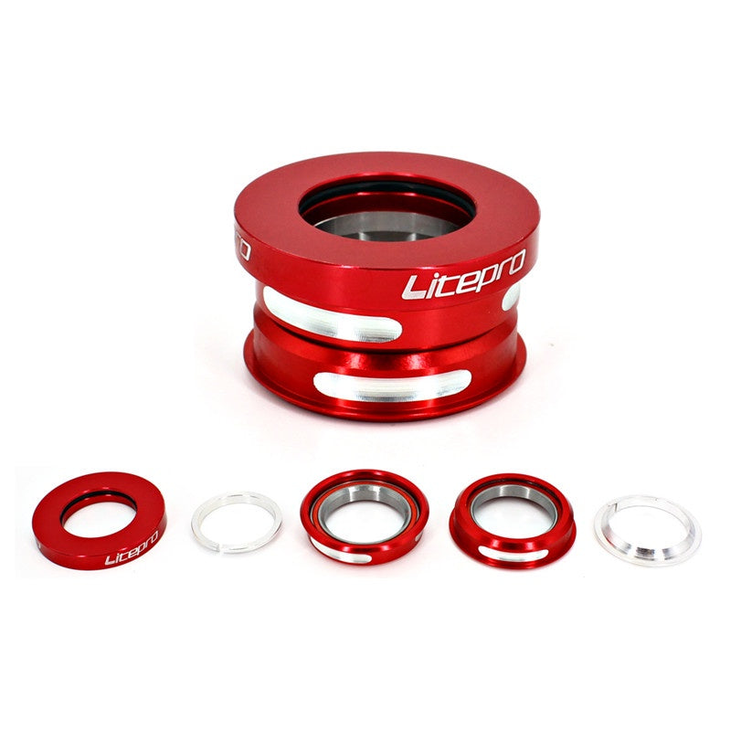 Litepro Folding Bike Headset 44mm Built-in Bicycle Headset Aluminum Alloy Sealed Bearing Head Set SP8 SP18 412 Stem
