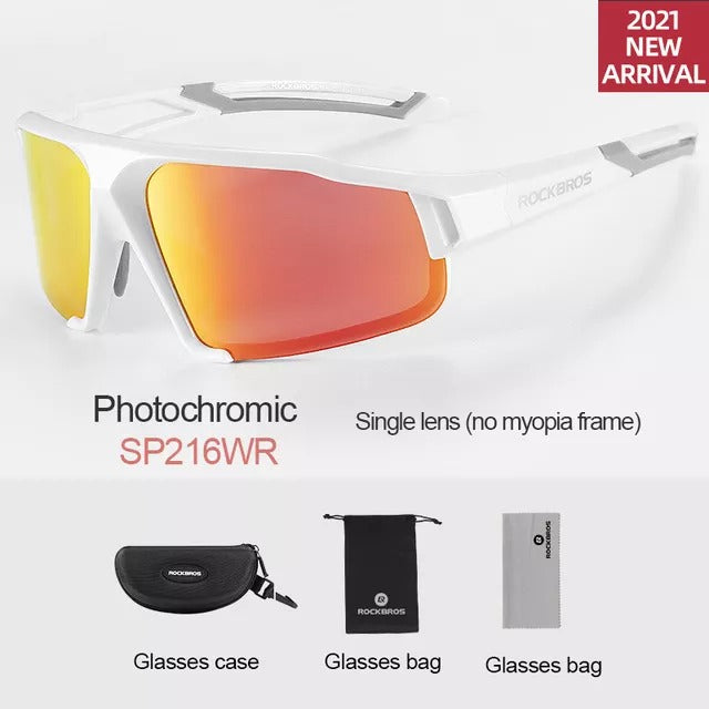 ROCKBROS Cycling Glasses Men Women Photochromic Outdoor Sport Hiking Eyewear Inner Frame Bicycle Glasses -10161